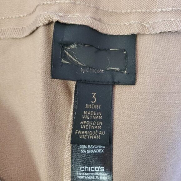 NWT Chico's Juliet So Slimming Pull On Tan Stretch Ankle Straight Leg Pants XL - Picture 3 of 8